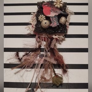 Unique Handmade Brooch with Tassels